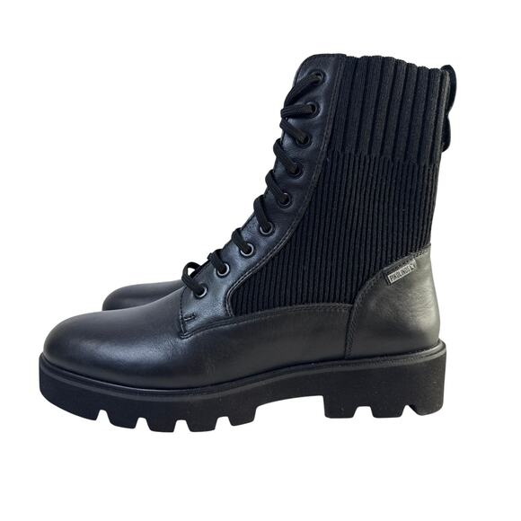 Pikolinos Boots Salamanca Ankle Womens EU39 Black Leather Side Zip & Lace US 8.5 - Picture 6 of 10